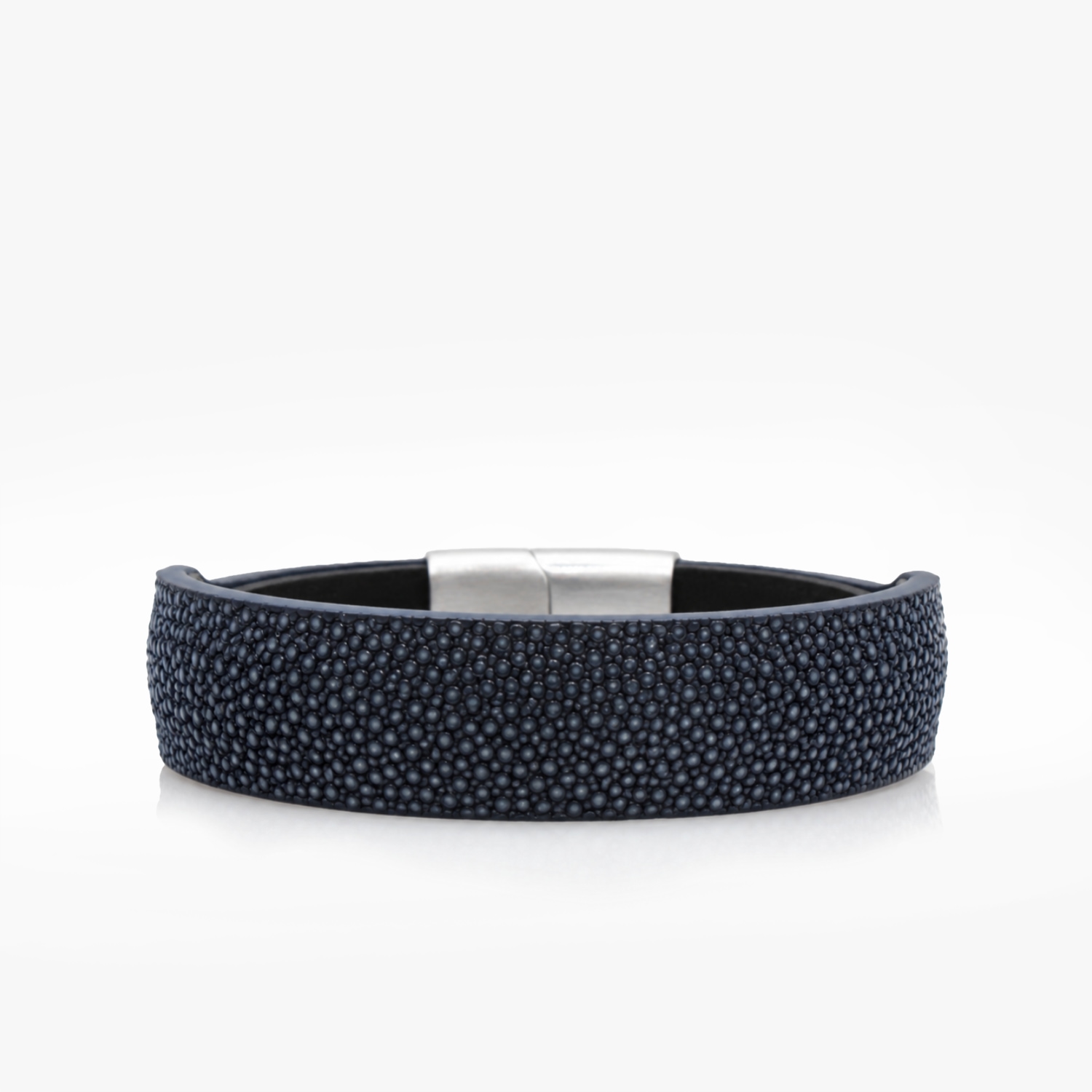 Bracelet Manchette Galuchat Bleu