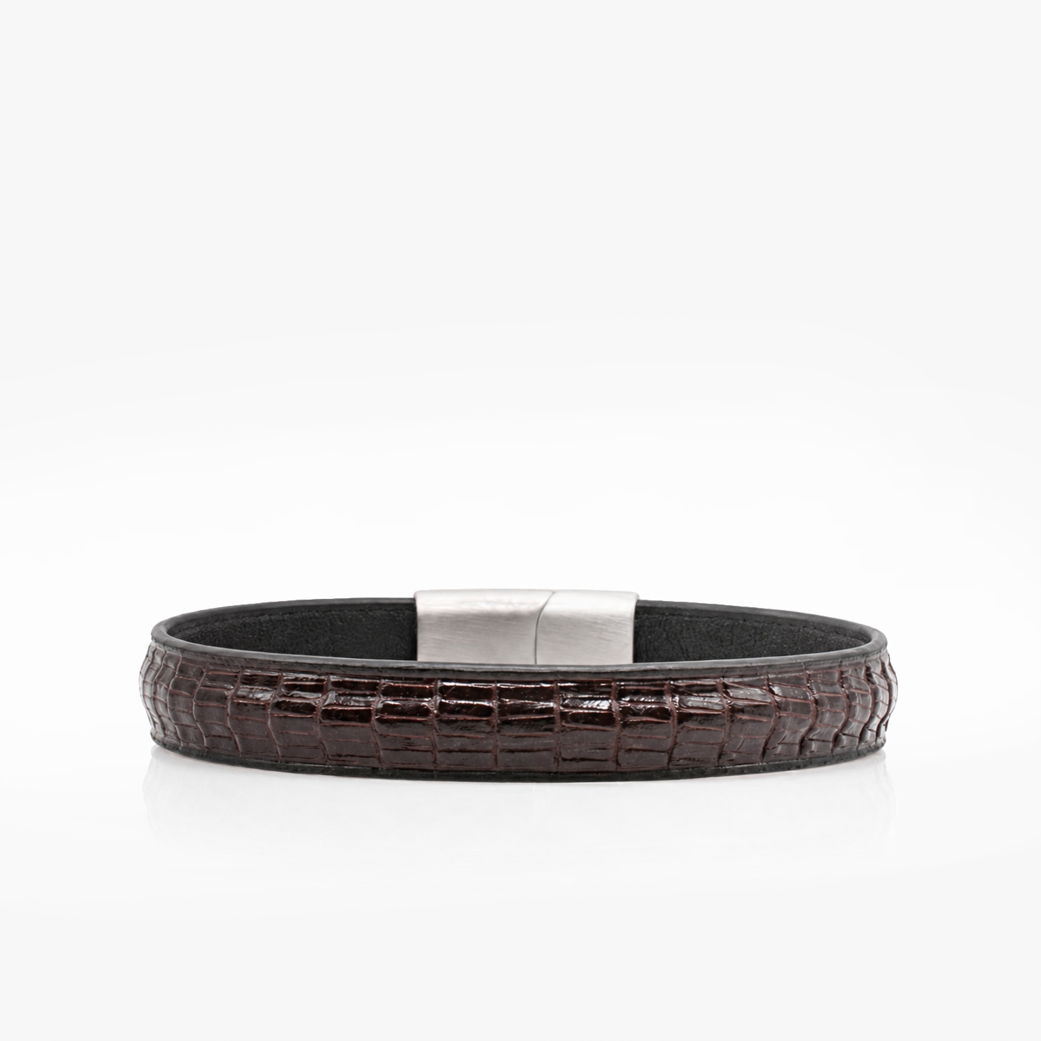275 Crivellaro Bracelet Cuir Lézard marron glacé