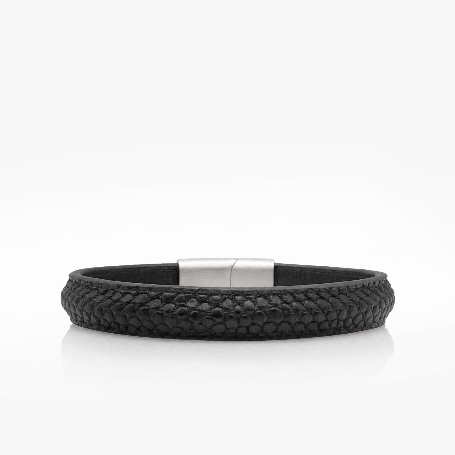 Bracelet en cuir de Lézard Noir