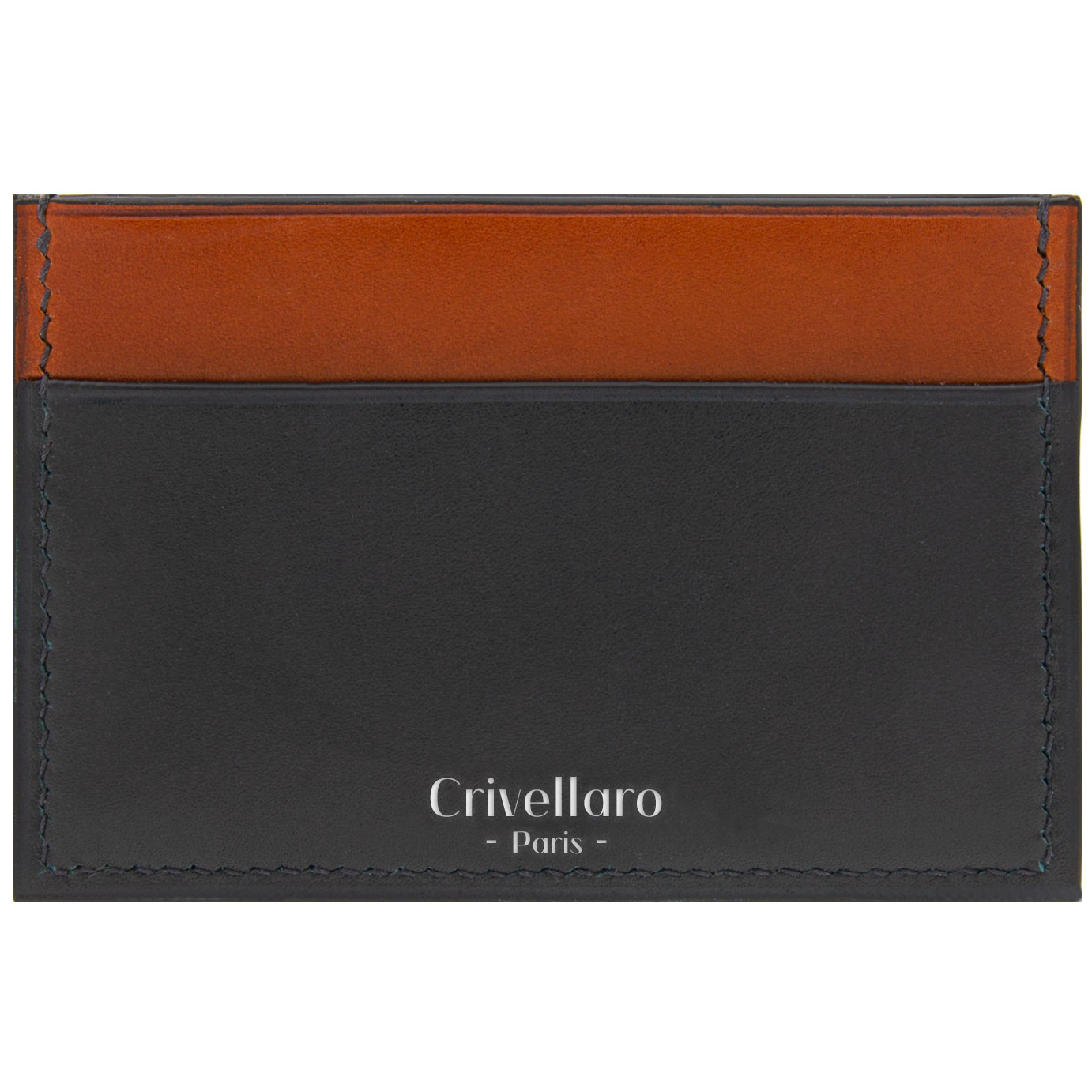 Crivellaro-portes-cartes-SLIM-Noir-Marron-1