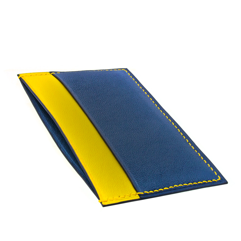 Crivellaro-Porte-carte-slim-chevre-bleu-marine-jaune-2