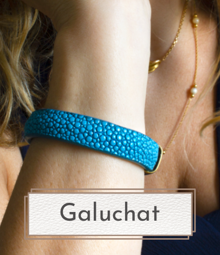 Bracelet Galuchat Turquoise