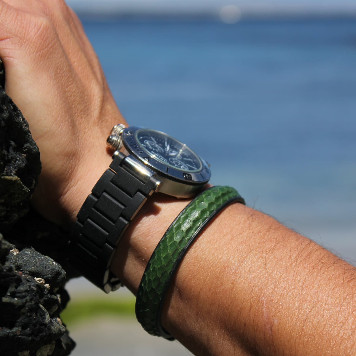 crivellaro bracelet python vert