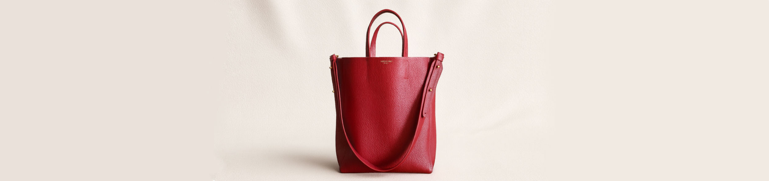 Sac cuir rouge