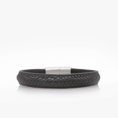 291-crivellaro-bracelet-cuir-lezard-noir