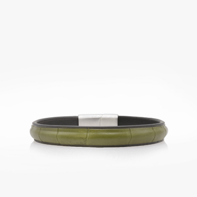 141-crivellaro-bracelet-cuir-croco-vert-kaki