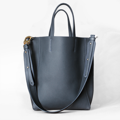 Crivellaro-Sac Cabas cuir Bleu