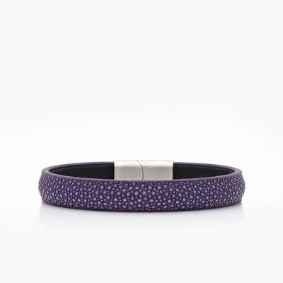 214 Crivellaro Bracelet Cuir galuchat violet