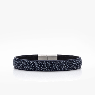 Bracelet galuchat Bleu marine Crivellaro