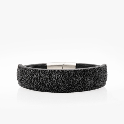 Manchette galuchat noir Crivellaro