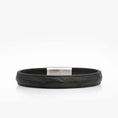 178 Crivellaro Bracelet Cuir autruche noir