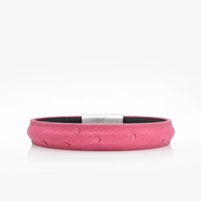 358 Crivellaro Bracelet Cuir autruche rose