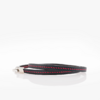 Crivellaro bracelet fin cuir couture sellier 2 tours rouge V1