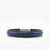 205 Crivellaro Bracelet Cuir Croco Bleu Foncé Flanc