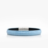 103 Crivellaro Bracelet Cuir Croco bleu ciel queue