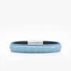 103 Crivellaro Bracelet Cuir Croco bleu ciel flanc