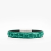 391 Bracelet Cuir crocodile vert emmeraude