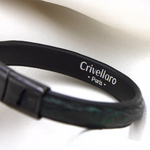 Crivellaro-Bracelet-croco-Vert-Noir-2