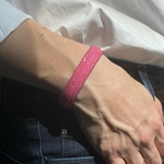 Crivellaro Bracelet Galuchat poncé  rose