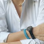 Crivellaro Bracelet Galuchat Turquoise 2