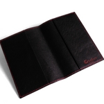 Crivellaro  maroquinerie  porte passeport noir rouge 2