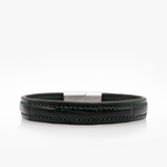 248-crivellaro-bracelet-cuir-croco-noir-couture-verte
