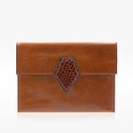 Protege passeport cuir marron vintage Crivellaro
