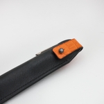 Etui stylo cuir noir croco bleu Crivellaro Paris 4