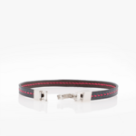 Crivellaro bracelet fin cuir couture sellier fermoir argent ouvert