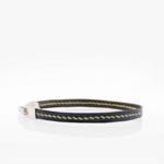 Crivellaro bracelet fin cuir couture sellier 1 tour vert V1