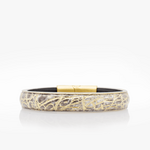 318 V2 Crivellaro Bracelet croco gris or