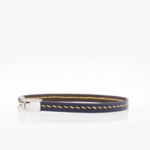 Crivellaro bracelet fin cuir couture sellier 1 tour Jaune V1
