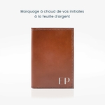 245 Porte 4 cartes Cuir lisse marron 3