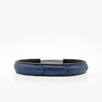 108 Crivellaro Bracelet Cuir Autruche Bleu  V2