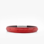353 Crivellaro Bracelet Cuir autruche rouge