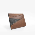 354 Porte cartes prisma cuir marron noir 3