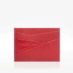 359 Porte cartes prisma cuir rouge