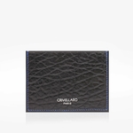 360 Porte cartes prisma cuir bubble noir croco bleu 3