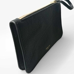 Crivellaro Pochette Sac Cuir Grainé noir coté