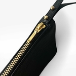Crivellaro Pochette Sac Cuir Grainé noir zip