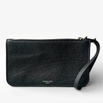 Crivellaro Pochette Sac Cuir Grainé noir