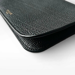 Crivellaro Pochette Sac Cuir Grainé noir souflet