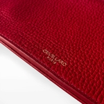 Crivellaro Pochette Sac Cuir Grainé rouge logo
