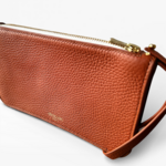 Crivellaro Pochette Sac Cuir Grainé marron camel coté