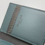 287 Porte 4 cartes Cuir turquoise zoom