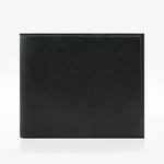 389 Portefeuille classique cuir noir vert Crivellaro-Paris