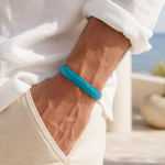 130 bracelet croco turquoise poignet homme