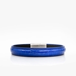 117Bracelet Cuir crocodile bleu vif crivellaro v2