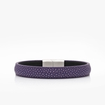 214 Crivellaro Bracelet Cuir galuchat violet