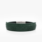 Manchette galuchat verte Crivellaro